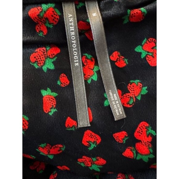 Anthropologie The Tilda Slip Dress Strawberry Print Bias Cut M - Picture 5 of 8
